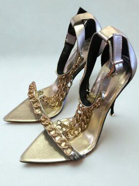 Ibiza Chain High Heels - Gold